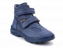 211-22 Тотто (Totto), ботинки демисезонные утепленные, байка, кожа, синий. в Архангельске
