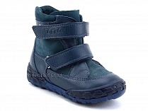 127-3,13 Тотто (Totto), ботинки демисезонные утепленные, байка, синий, кожа в Архангельске