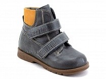 126(2)-41,64 Тотто (Totto), ботинки демисезонные утепленные, байка, серый, светло-коричневый, кожа в Архангельске