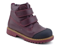 505 Б(31-36) Минишуз (Minishoes), ботинки ортопедические профилактические, демисезонные утепленные, кожа, байка, бордовый 
