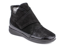 200233  Сурсил-Орто (Sursil-Ortho), ботинки для взрослых, черные, нубук, стрейч, кожа, полнота 7 в Архангельске