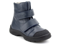 338-712 Тотто (Totto), ботинки детские утепленные ортопедические профилактические, кожа, синий в Архангельске