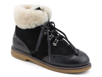 А44-071-2 Сурсил (Sursil-Ortho), ботинки детские ортопедические профилактичские, зимние, натуральный мех, замша, кожа, черный в Архангельске