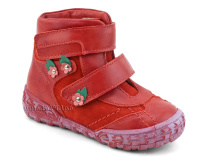 238-196,186 Тотто (Totto), ботинки демисезонные утепленные, байка,  кожа,нубук,  красный, в Архангельске