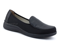84-122-22-402/30 Рикосс (Ricoss) туфли для взрослых, текстиль, кожа, черный, полнота 9 в Архангельске
