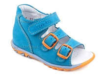 0311-5-073  Тотто (Totto) сандалии детские ортопедические профилактические, нубук, голубой 